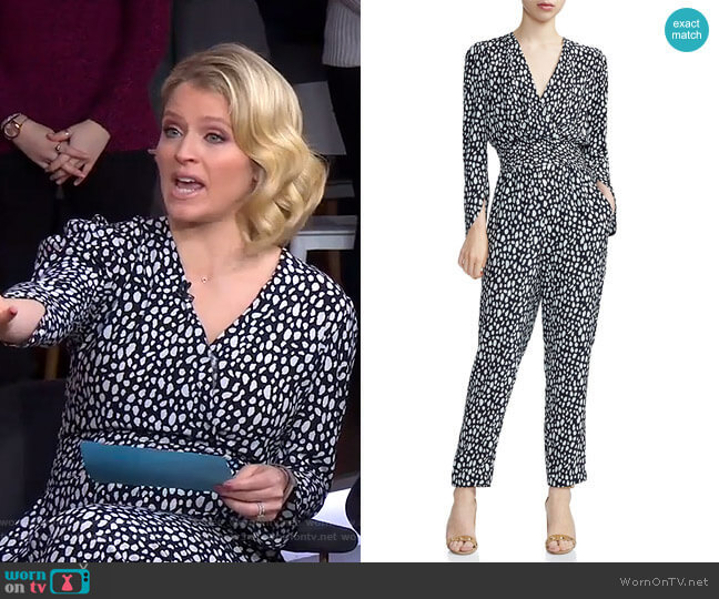 Maje Posima Jumpsuit worn by Sara Haines on Good Morning America