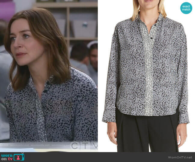 Rag & Bone Christie Shirt worn by Amelia Shepherd (Caterina Scorsone) on Greys Anatomy