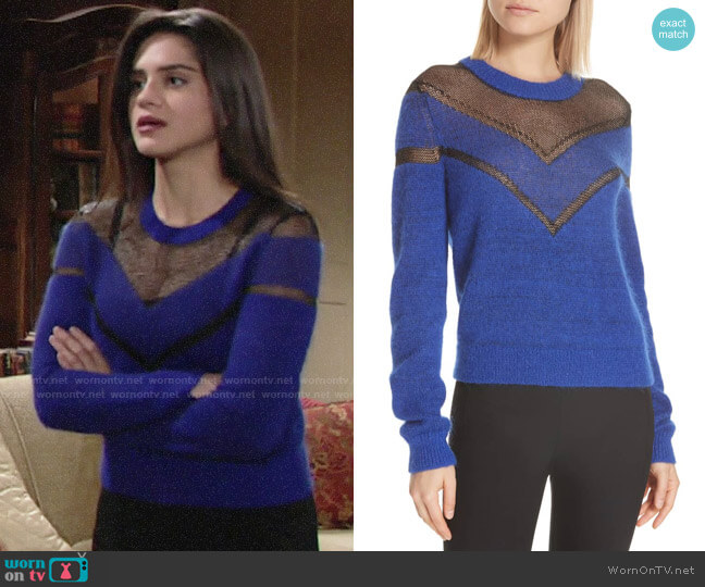Rag & Bone Blaze Sweater worn by Lola Rosales (Sasha Calle) on The Young and the Restless