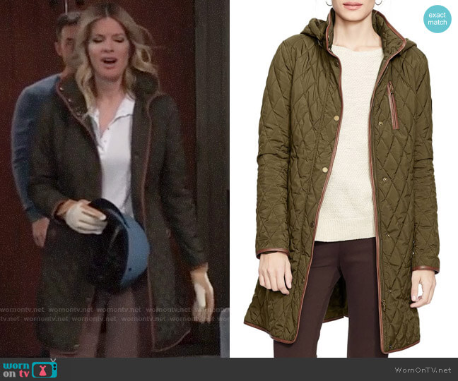 LAUREN Ralph Lauren Quilted Jacket worn by Nina Reeves (Michelle Stafford) on General Hospital