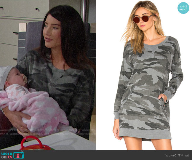 Splendid Camo Courtside Dress worn by Steffy Forrester (Jacqueline MacInnes Wood) on The Bold and the Beautiful