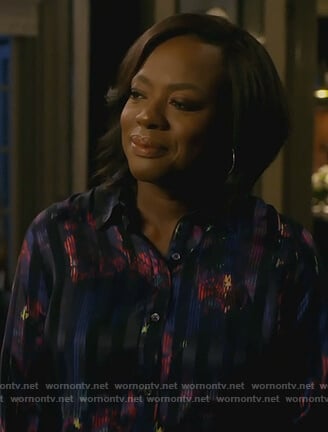 Annalise’s floral print blouse on How to Get Away with Murder