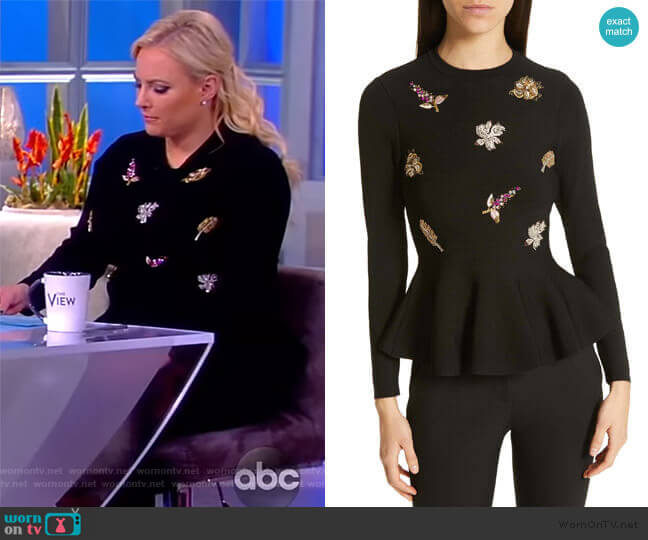 Ted Baker Tynna Embellished Sweater worn by Meghan McCain on The View