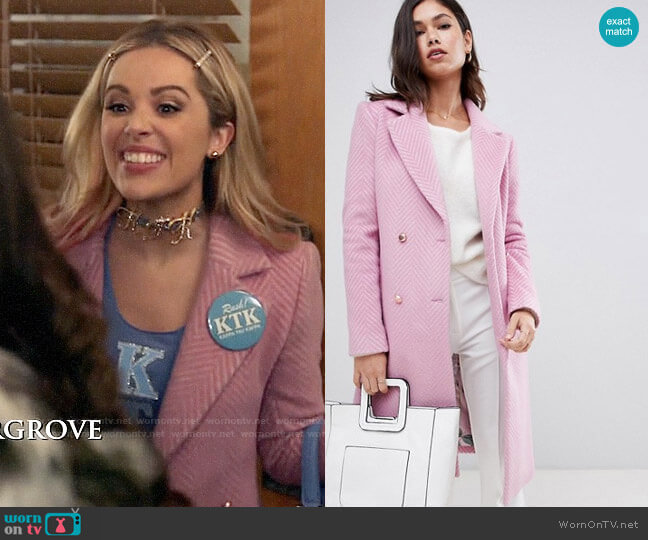 Ted Baker Saffra Coat worn by Lucy (Natalie Hall) on Charmed