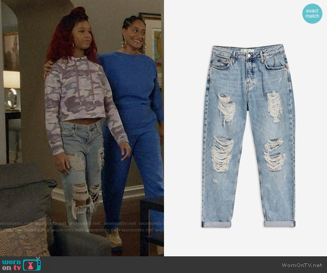 Topshop Bleach Super Ripped Hayden Boyfriend Jeans