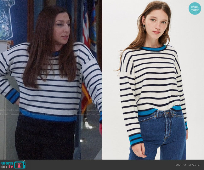 Topshop Stripe Jumper worn by Gina Linetti (Chelsea Peretti) on Brooklyn Nine-Nine