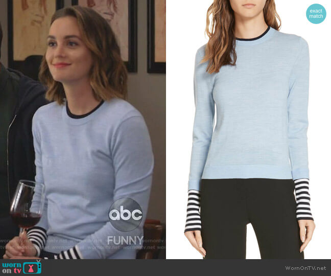 Veronica Beard Avory Sweater worn by Angie (Leighton Meester) on Single Parents