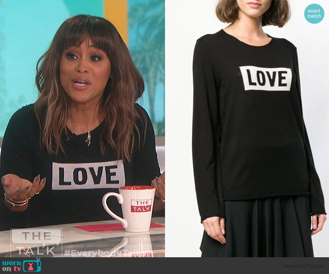 Zadig & Voltaire Gwendal Love Sweater worn by Eve on The Talk