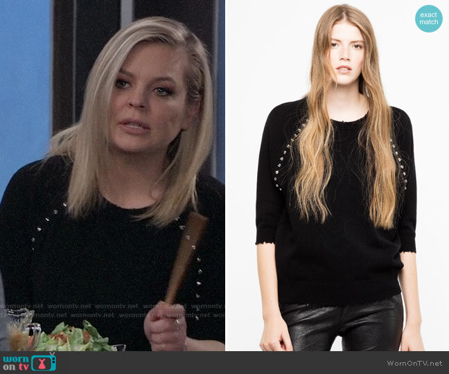 Zadig & Voltaire Just Mwc Sweater worn by Maxie Jones (Kirsten Storms) on General Hospital