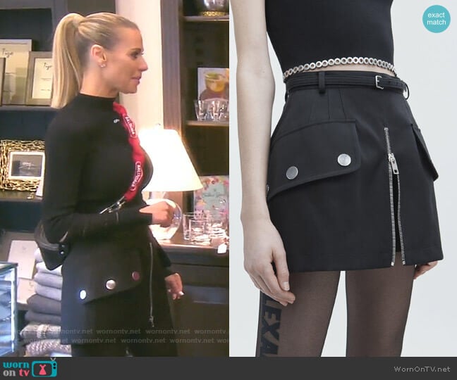 Alexander Wang Cotton Utility Skort worn by Dorit Kemsley on The Real Housewives of Beverly Hills