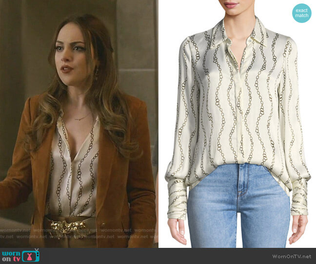 Alexis Laura Top worn by Fallon Carrington (Elizabeth Gillies) on Dynasty