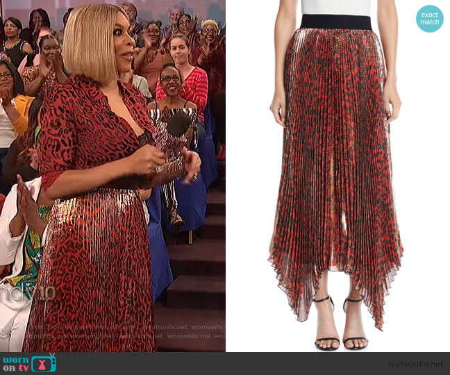 Alice + Olivia Katz skirt worn by Wendy Williams on The Wendy Williams Show