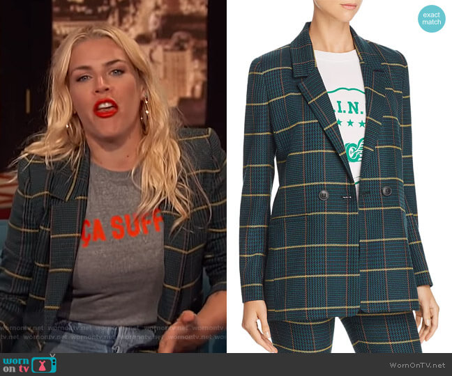 Anine Bing Madeleine Blazer worn by Busy Philipps on Busy Tonight