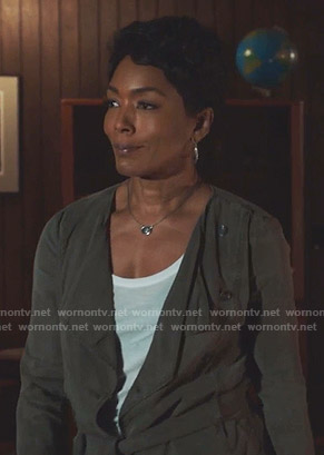 Athena’s khaki double breasted jacket on 9-1-1