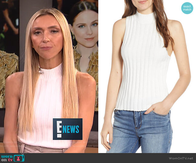 BP Shadow Rib Mock Neck Tank worn by Giuliana Rancic on E! News