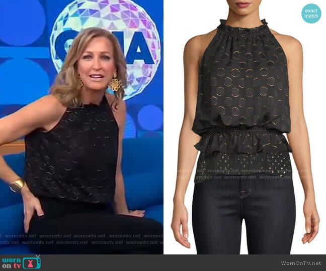 Ramy Brook Bobbi Top worn by Lara Spencer on Good Morning America