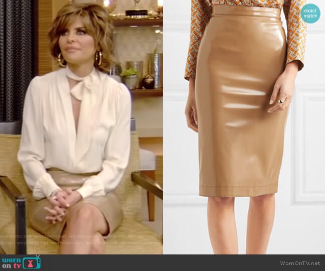 Burberry Vinyl Midi Skirt
