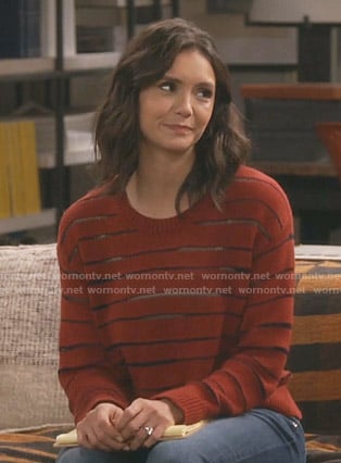 Clem’s red striped sweater on Fam
