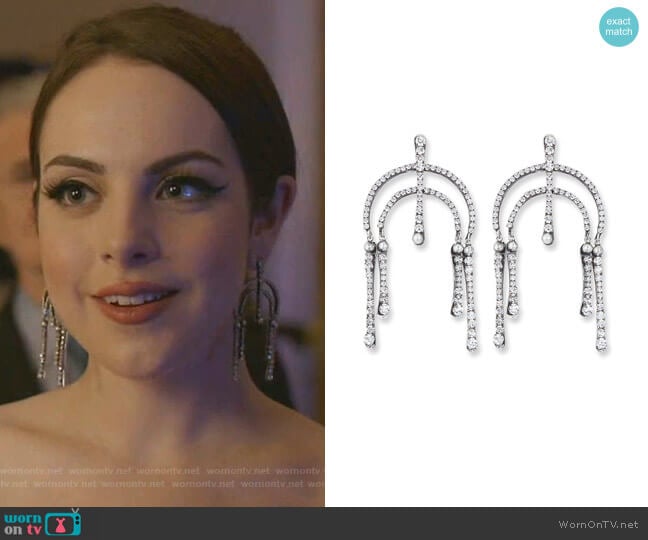 Dannijo Kamil Dangle Earrings worn by Fallon Carrington (Elizabeth Gillies) on Dynasty