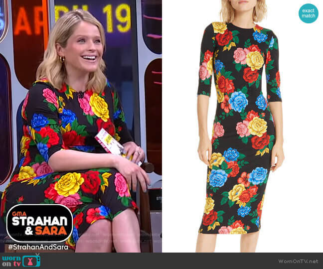 Alice + Olivia Delora Dress worn by Sara Haines on Good Morning America