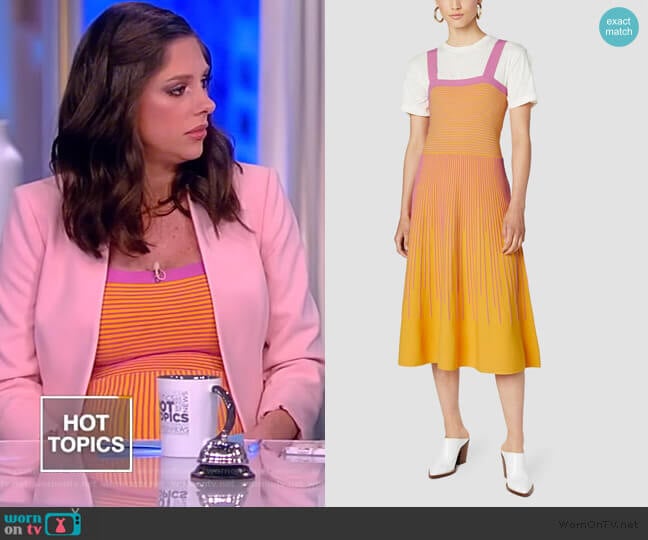 Derek Lam 10 Crosby Stripe Knit Cami Dress worn by Abby Huntsman on The View