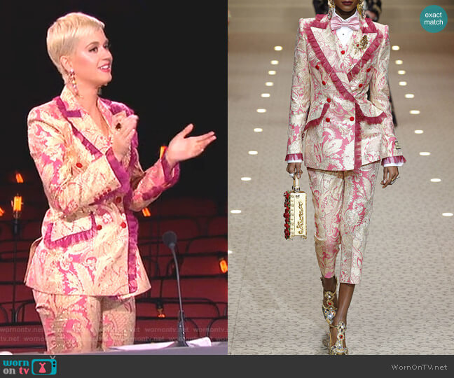 Dolce & Gabbana Paisley Vest worn by Katy Perry on American Idol