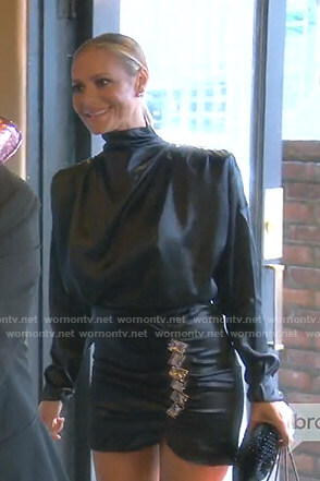Dorit’s black embellished mini dress on The Real Housewives of Beverly Hills