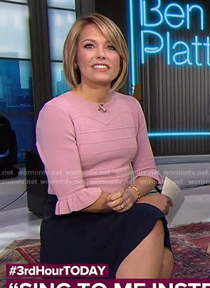 Dylan’s pink and navy knit dress on Today