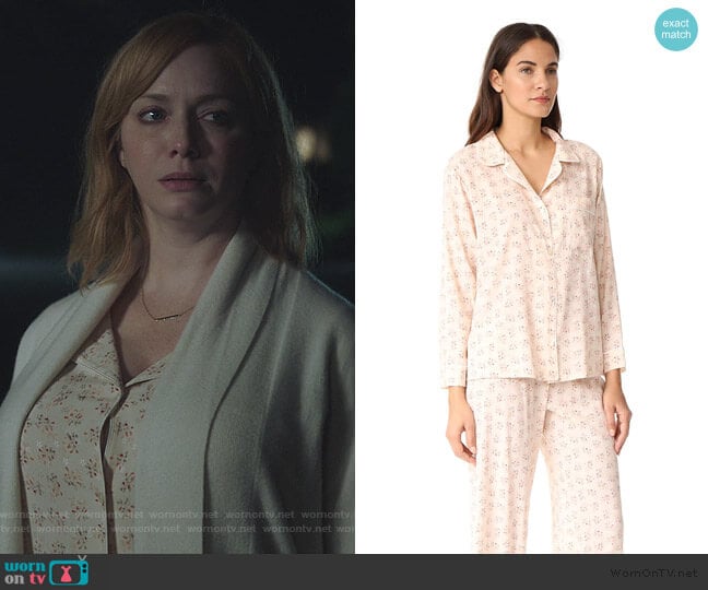 Eberjey Rebecca Taylor Long PJ Set worn by Beth Boland (Christina Hendricks) on Good Girls