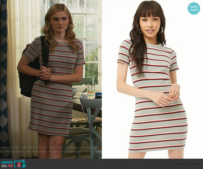Forever 21 Striped Mini Dress worn by Taylor Otto (Meg Donnelly) on American Housewife