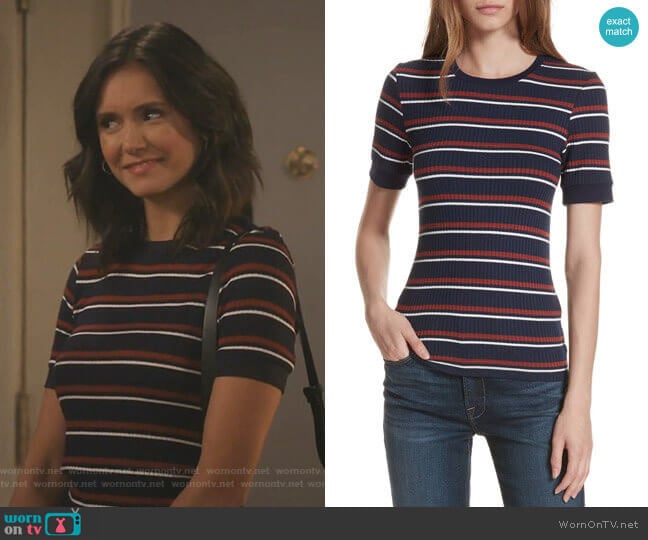 Frame 70s Tee worn by Clem (Nina Dobrev) on Fam