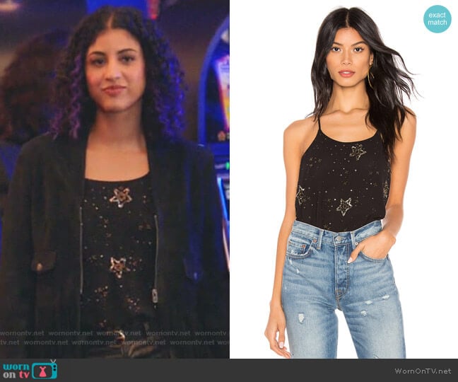 Free People Star Embellished Tank Top worn by Heather Davis (Vella Lovell) on Crazy Ex-Girlfriend