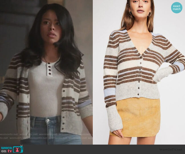 Free People Kinsley Cardi worn by Mariana Foster (Cierra Ramirez) on Good Trouble