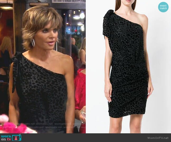 Iro One Shoulder Dress worn by Lisa Rinna on The Real Housewives of Beverly Hills