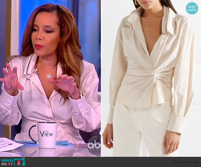 Jacquemus La Chemise Belem shirt worn by Sunny Hostin on The View