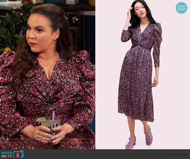 Kate Spade Marker Floral Devore Dress