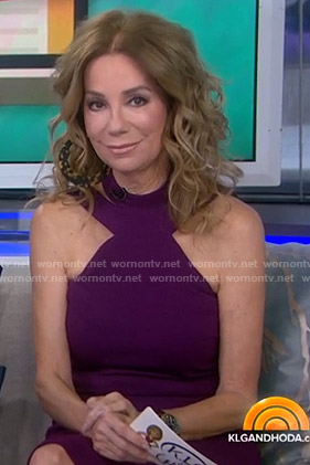 Kathie’s purple halter neck dress on Today