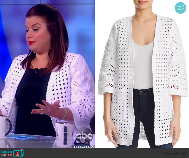 Kobi Halperin Jillian Basket Weave Cardigan worn by Ana Navarro on The View