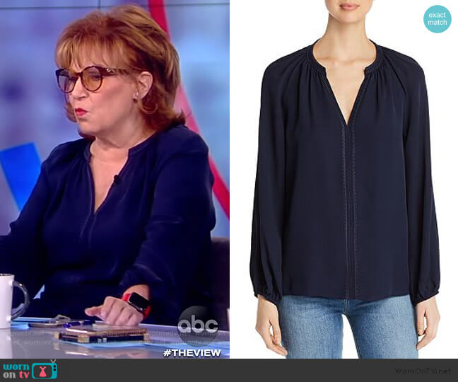 Kobi Halperin Split-Neck Kirna Blouse worn by Joy Behar on The View