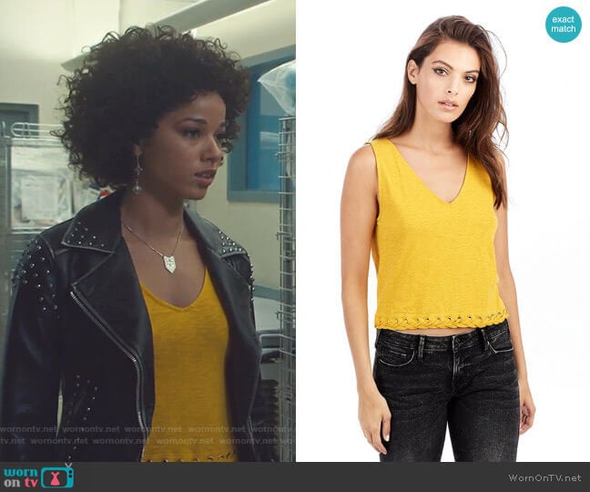 True Religion Lace Up Crop Tank worn by Maia Roberts (Alisha Wainwright ) on Shadowhunters