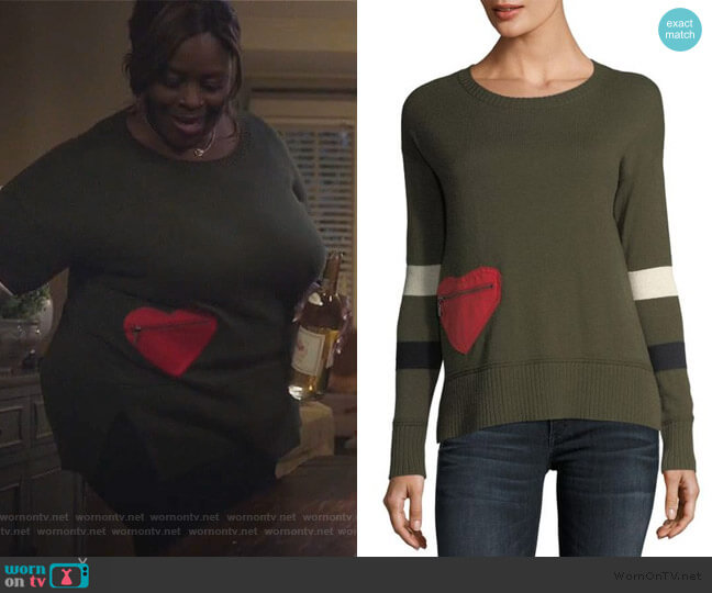 Lisa Todd Plus Size Heartthrob Cotton-Cashmere Sweater worn by Ruby Hill (Retta) on Good Girls