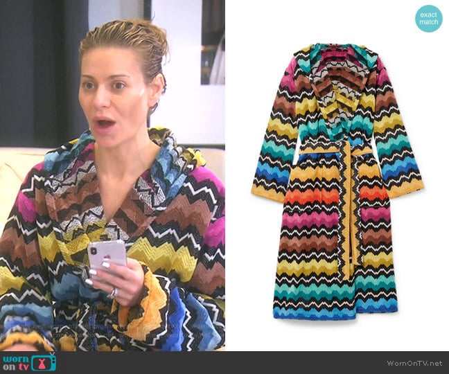 Missoni Home Hooded Cotton-Terry Robe worn by Dorit Kemsley on The Real Housewives of Beverly Hills