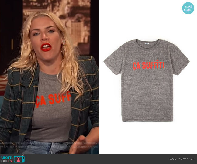 Clare V Original Fit Tee worn by Busy Philipps on Busy Tonight
