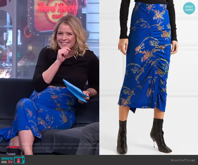 Preen by Thornton Bregazzi Tracy Skirt worn by Sara Haines on Good Morning America