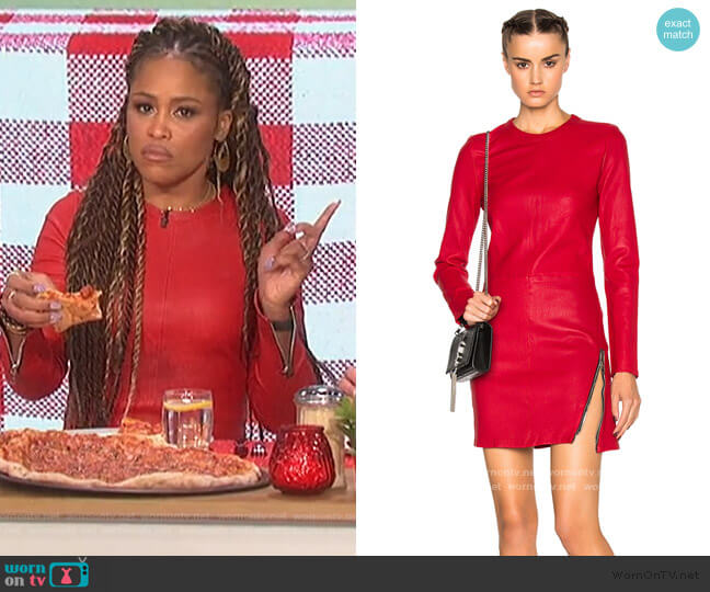 RTA Yves Leather Dress worn by Eve on The Talk