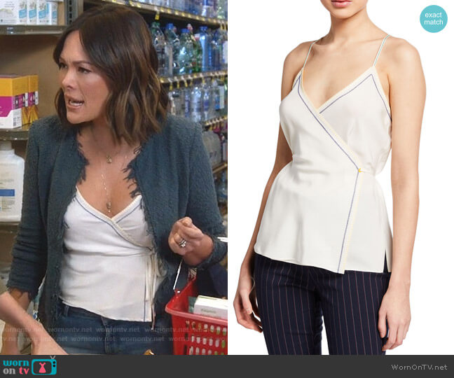 Rag & Bone Lina Wrap Tank Top worn by Camille (Lindsay Price) on Splitting Up Together