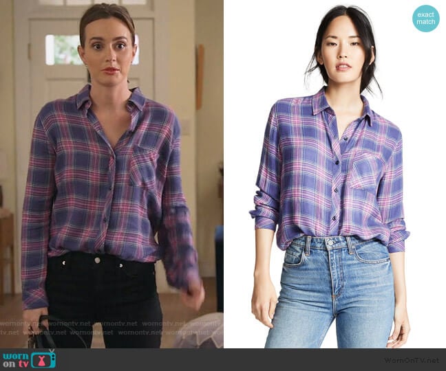 Rails Hunter Button Down Shirt worn by Angie (Leighton Meester) on Single Parents