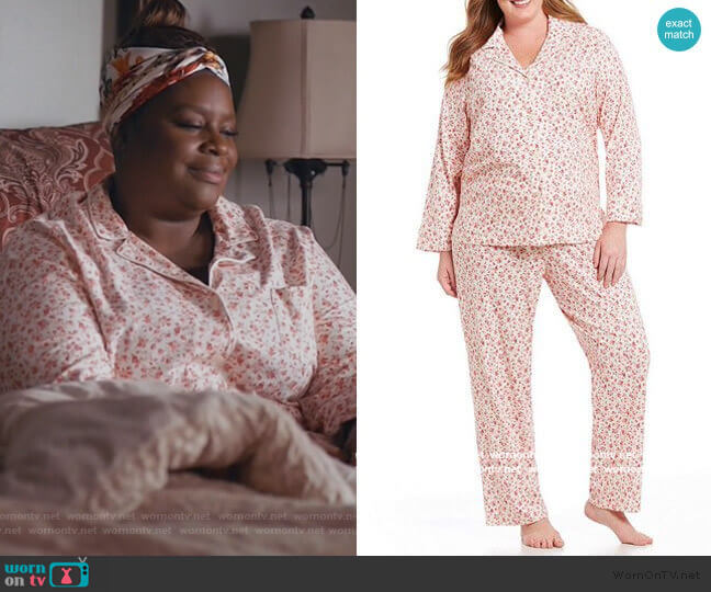 Lauren by Ralph Lauren Floral Jersey Classic Pajamas worn by Ruby Hill (Retta) on Good Girls