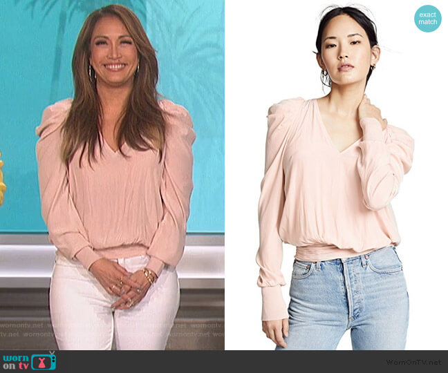 Ramy Brook Alexis Top worn by Carrie Inaba on The Talk