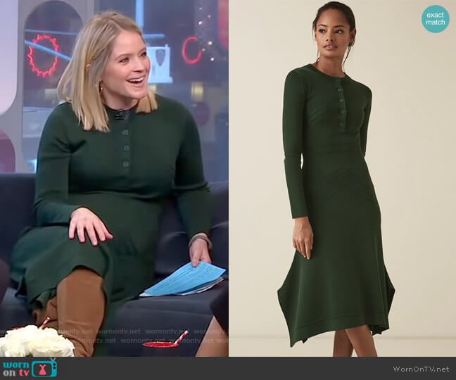 Reiss Sole Dress worn by Sara Haines on Good Morning America